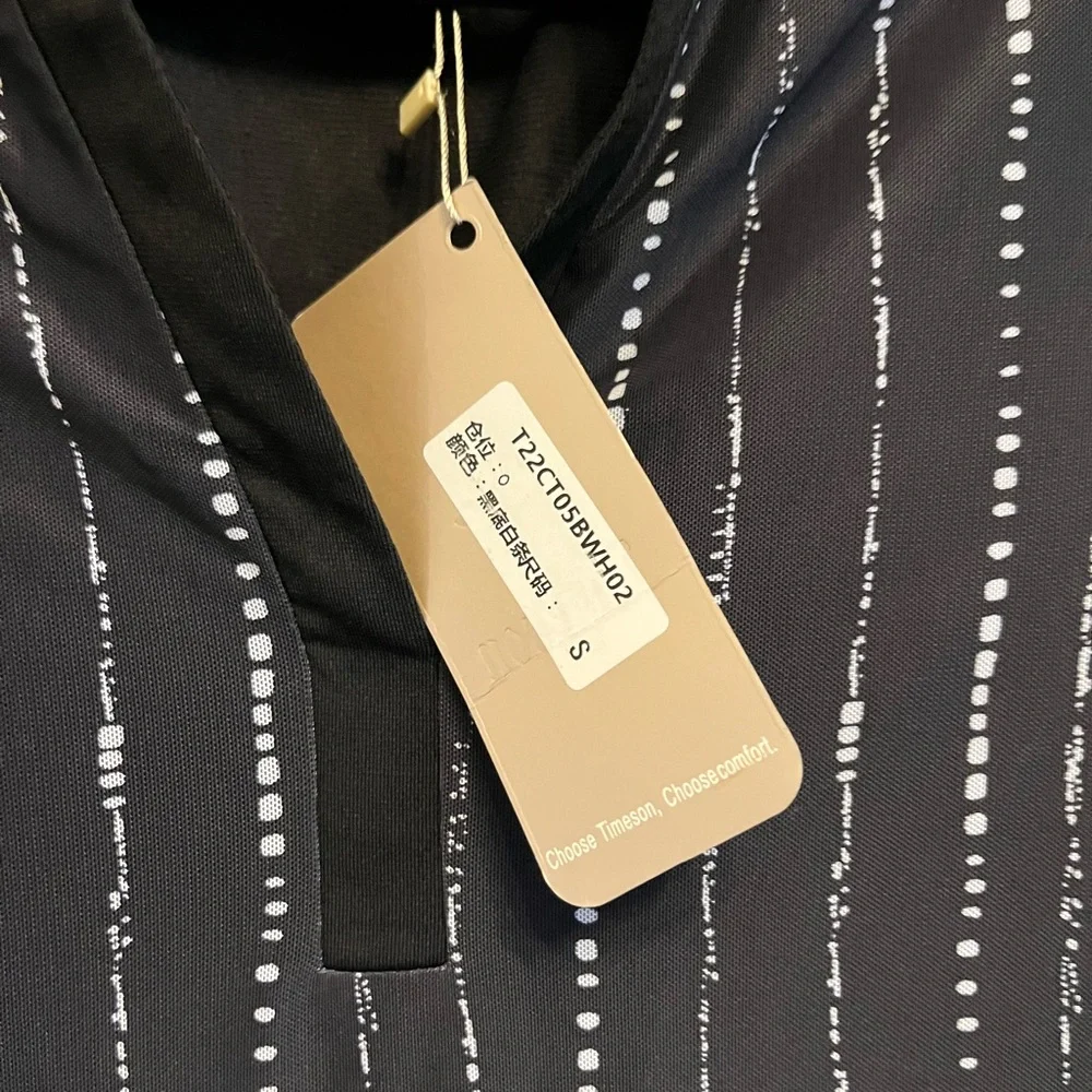 Chic Black Women's Blouse with Stripes - Picture 5 of 5